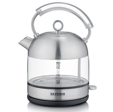 Severin Retro Wasserkocher aus Glas & Edelstahl für 35,90€ (statt 70€)