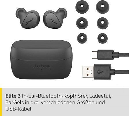 JABRA Elite 3 In ear Kopfhörer mit Geräuschisolierung für 39€ (statt 49€)
