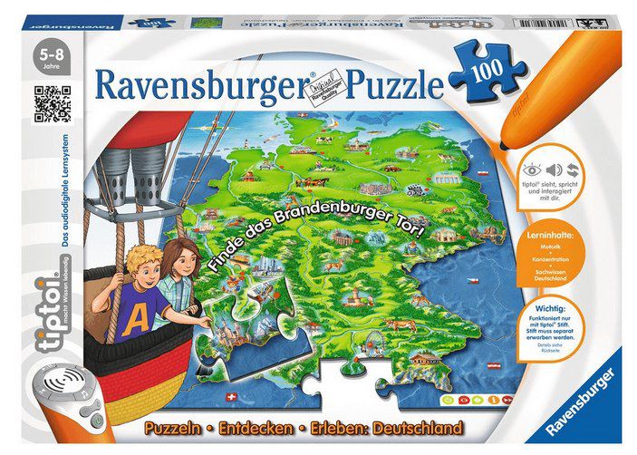 Ravensburger tiptoi   Puzzeln, Entdecken, Erleben: Deutschland für 8,99€ (statt 12€)   Prime