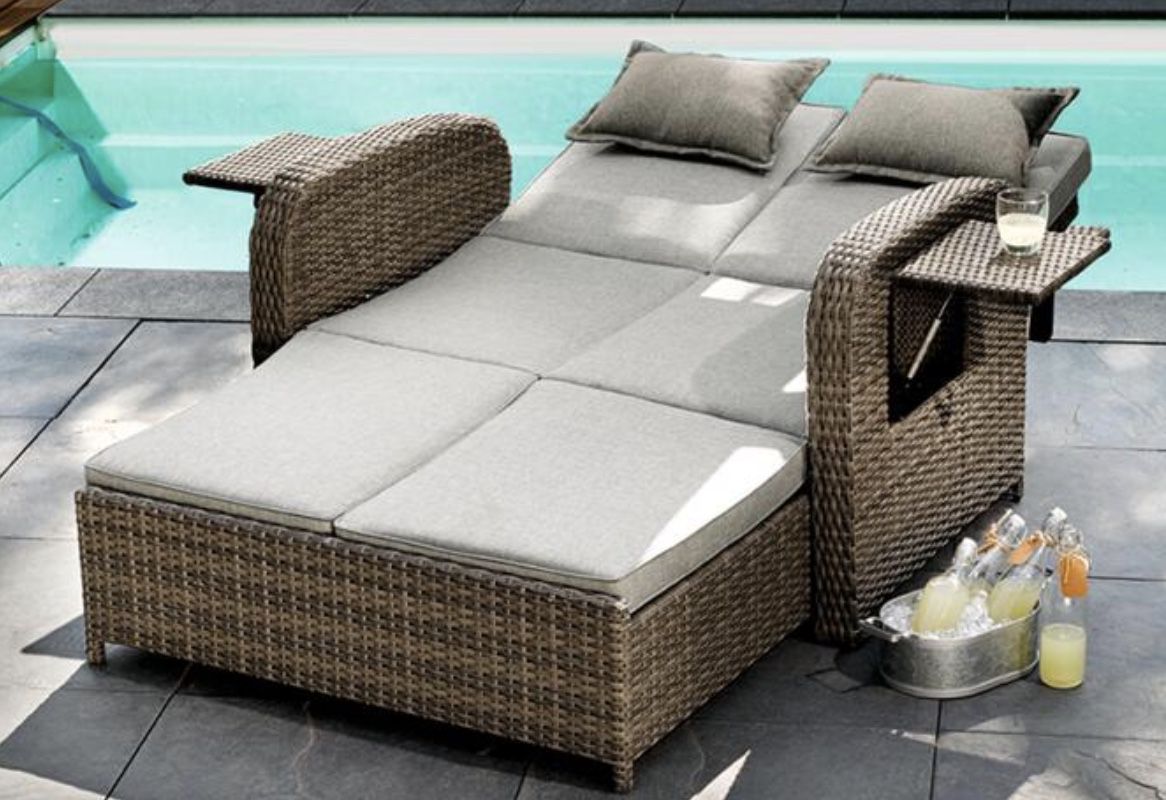 Multifunktions Sofa Trinidad mit 2 Ablagetabletts inkl. Polsterauflagen für 299,99€ (statt 399€)   nur Abholung