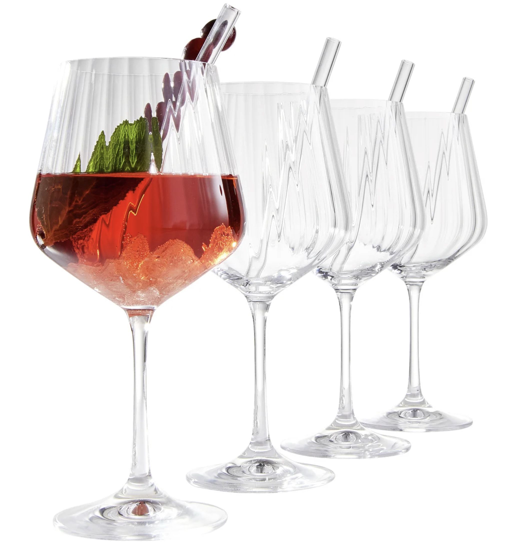4er Set Nachtmann Gin Tonic Gläser + Glas Trinkhalme für 15,95€ (statt 29€)