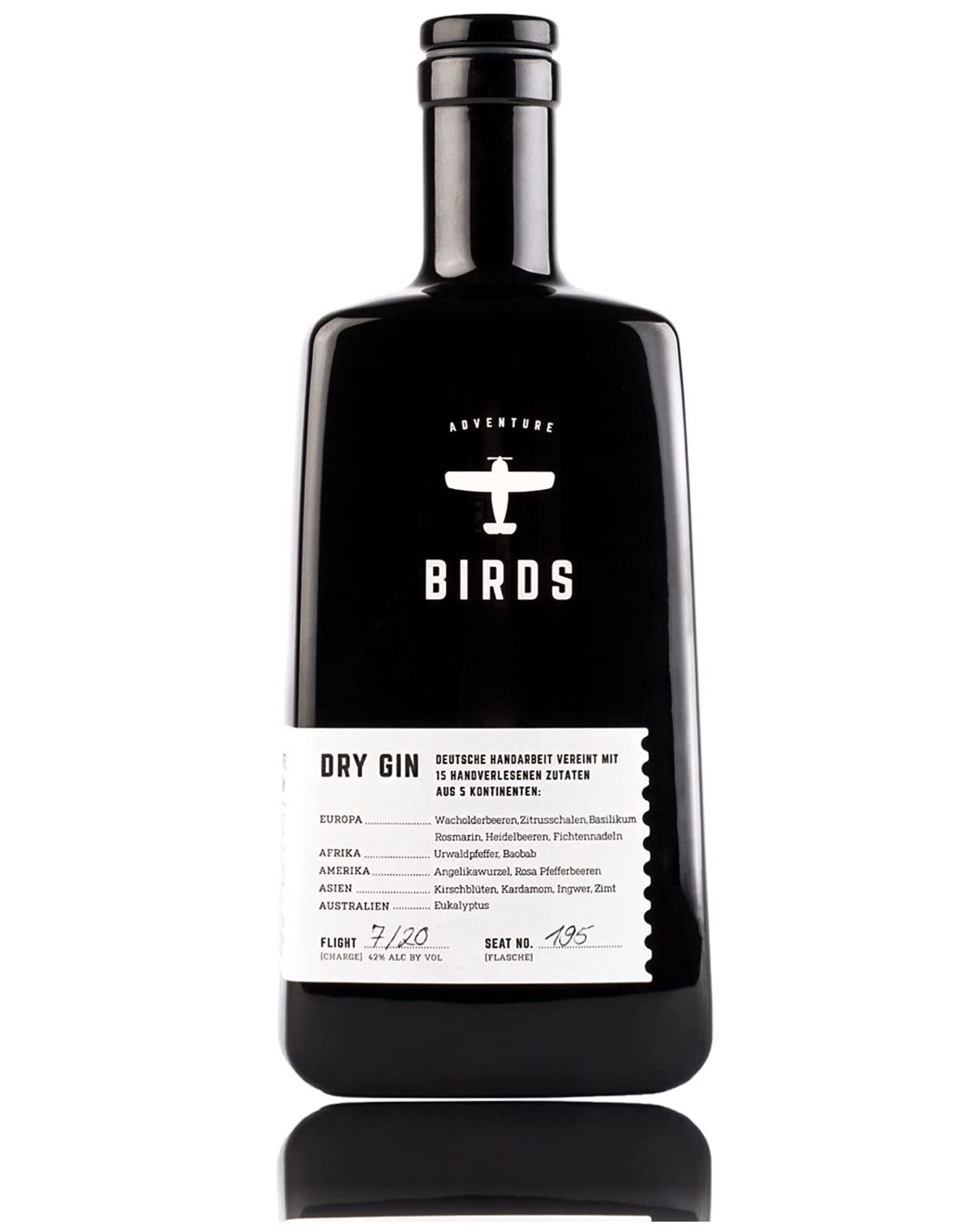 BIRDS Dry Gin   Deutscher Handmade Gin mit Basilikum und Ingwer für 26,97€ (statt 40€)   Prime