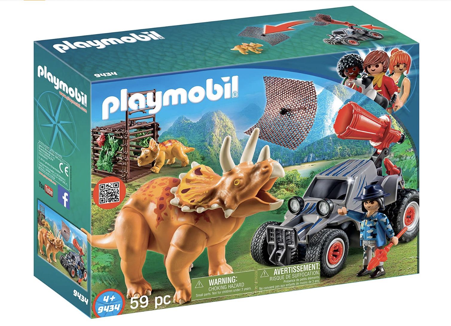 PLAYMOBIL Dinos 9434   Offroader mit Dino Fangnetz für 37,34€ (statt 45€)