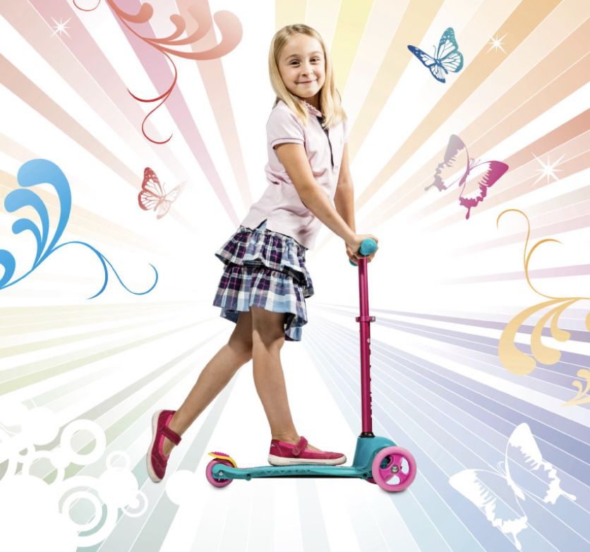 HUDORA Scooter Roller Mädchen   Flitzkids 2.0 Skate Wonders für 36€ (statt 50€)