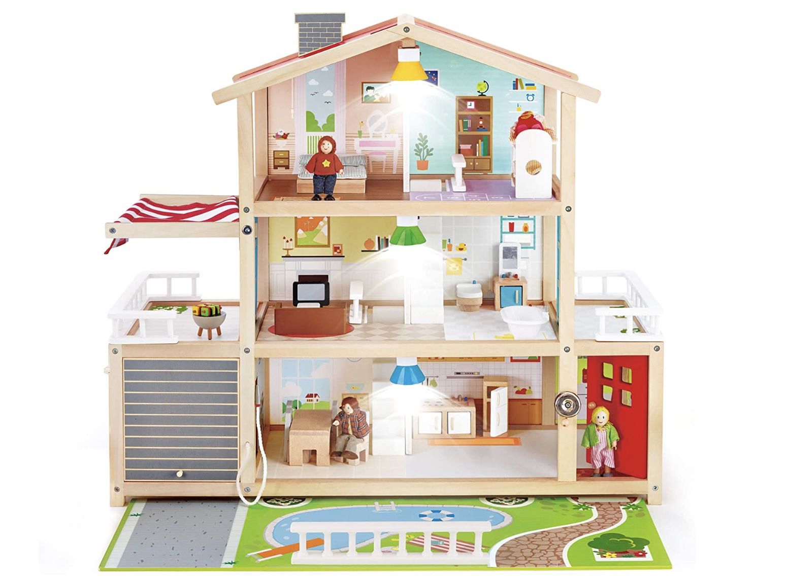 Puppen Villa von Hape aus Holz mit 10 Zimmern für 97,65€ (statt 109€)