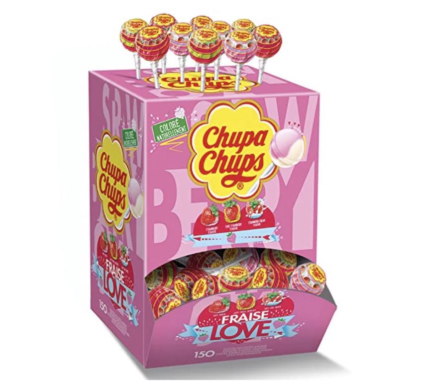 150er Pack Chupa Chups Lollis Strawberry Lover für 15,19€ (statt 24€) &#8211; Prime