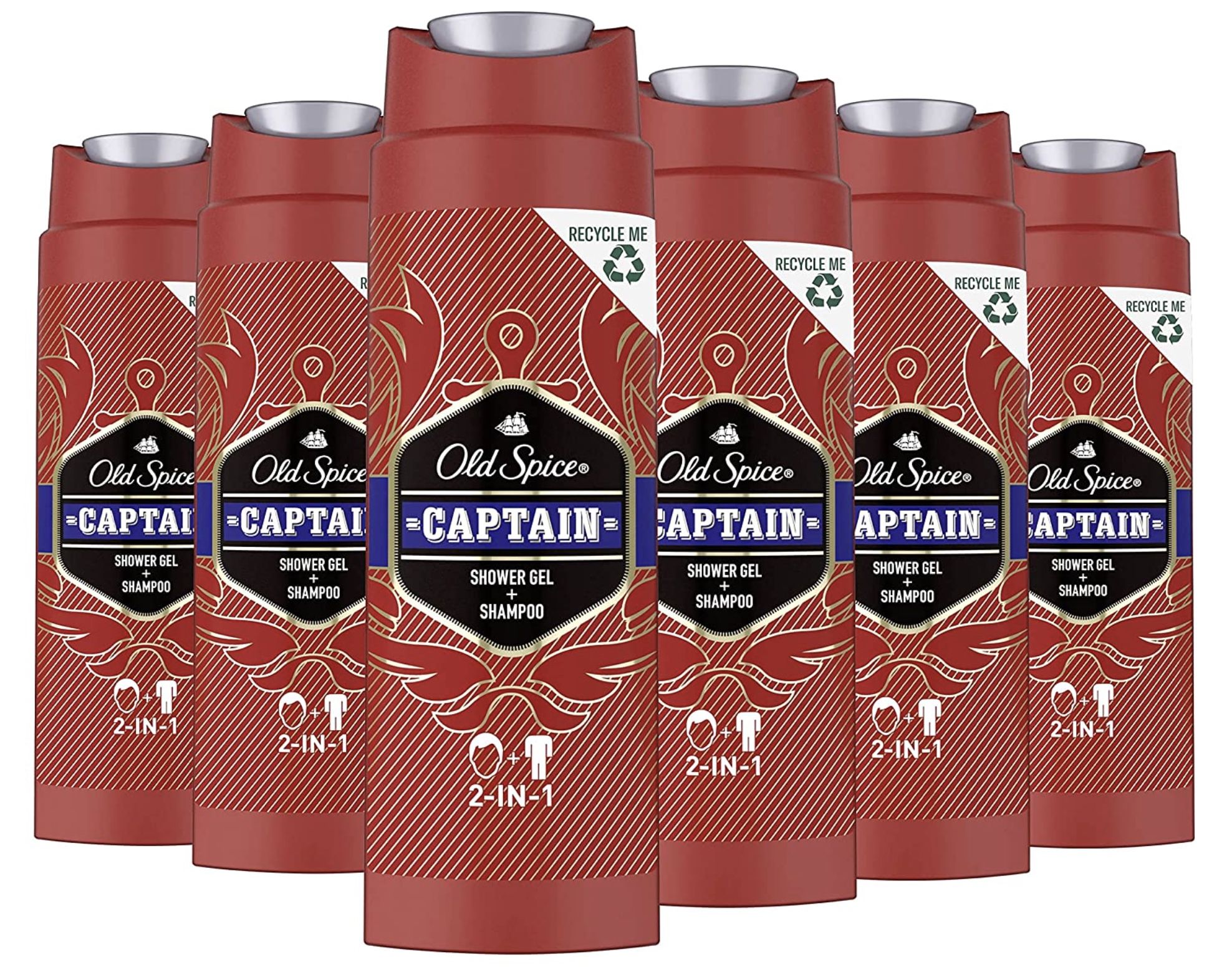 6x 250ml Old Spice Captain Duschgel und Shampoo für 8,90€ (statt 12€)   Prime Sparabo