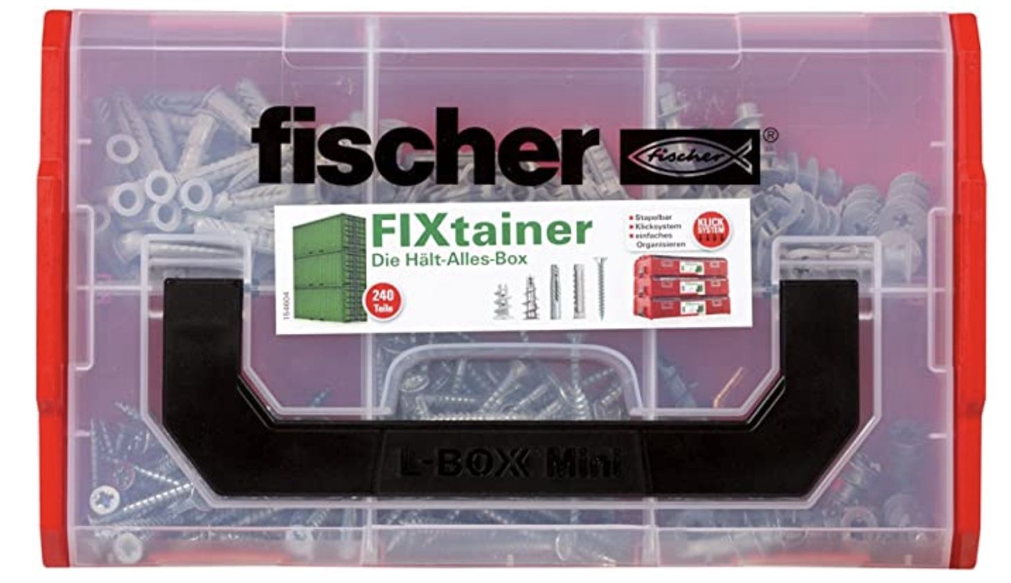 fischer FIXtainer Hält Alles Box mit 240 Teilen für 14,99€ (statt 20€)