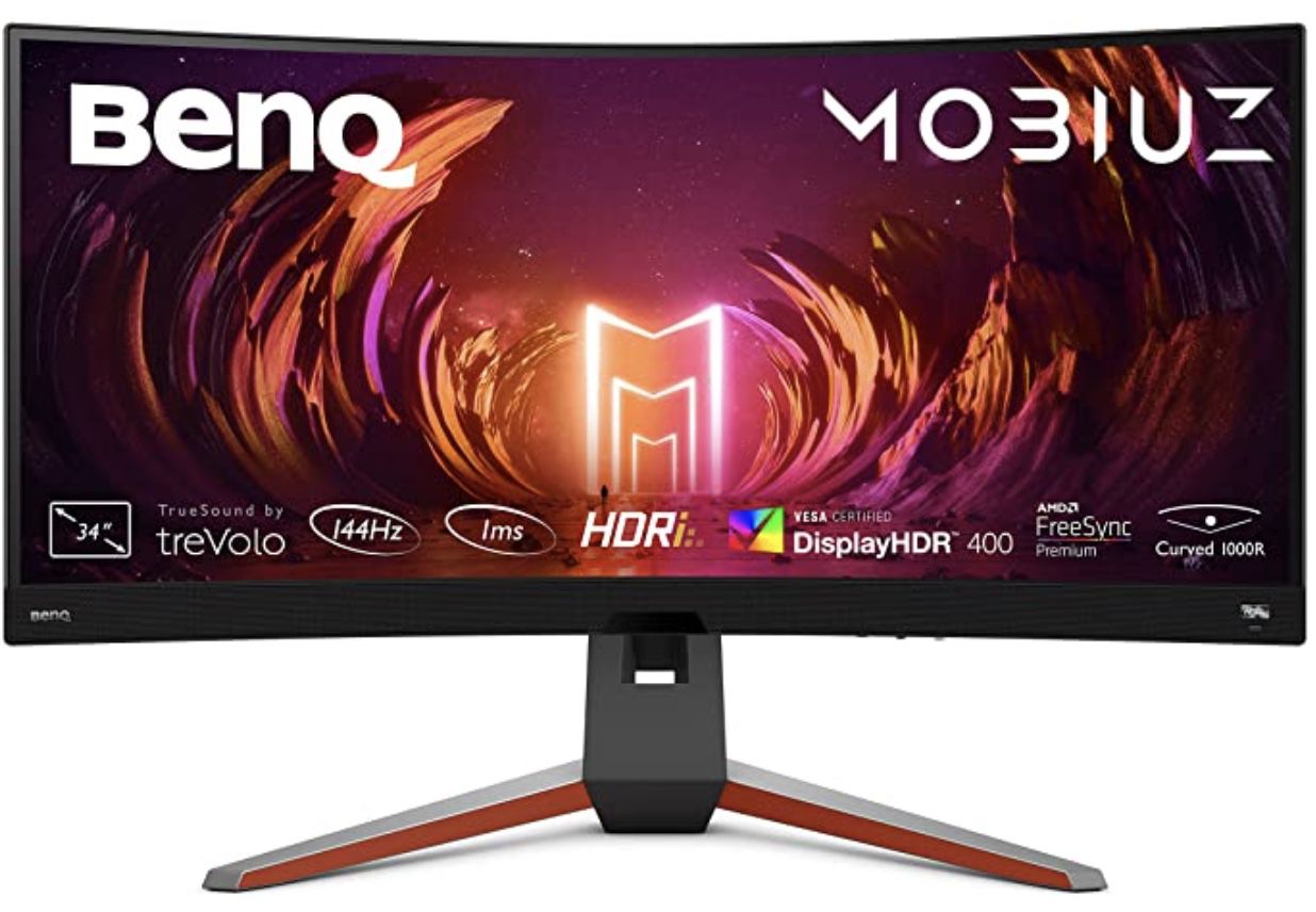 BenQ MOBIUZ EX3410R   34 Zoll WQHD Curved Gaming Monitor mit 144 Hz für 499€ (statt 685€)