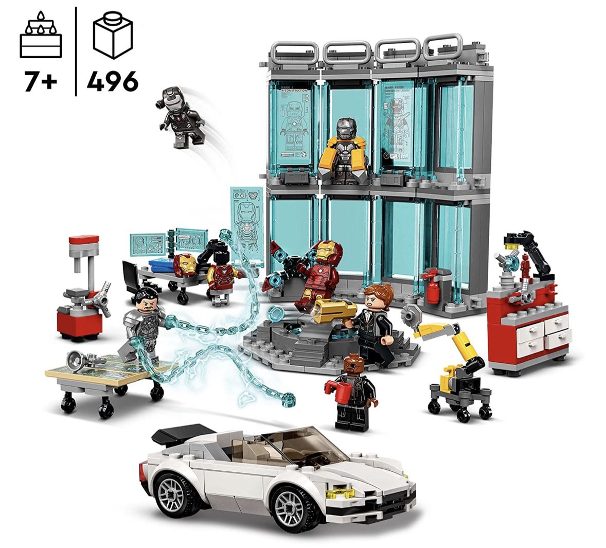 LEGO 76216 Marvel Super Heroes   Iron Mans Werkstatt für 57,99€ (statt 67€)