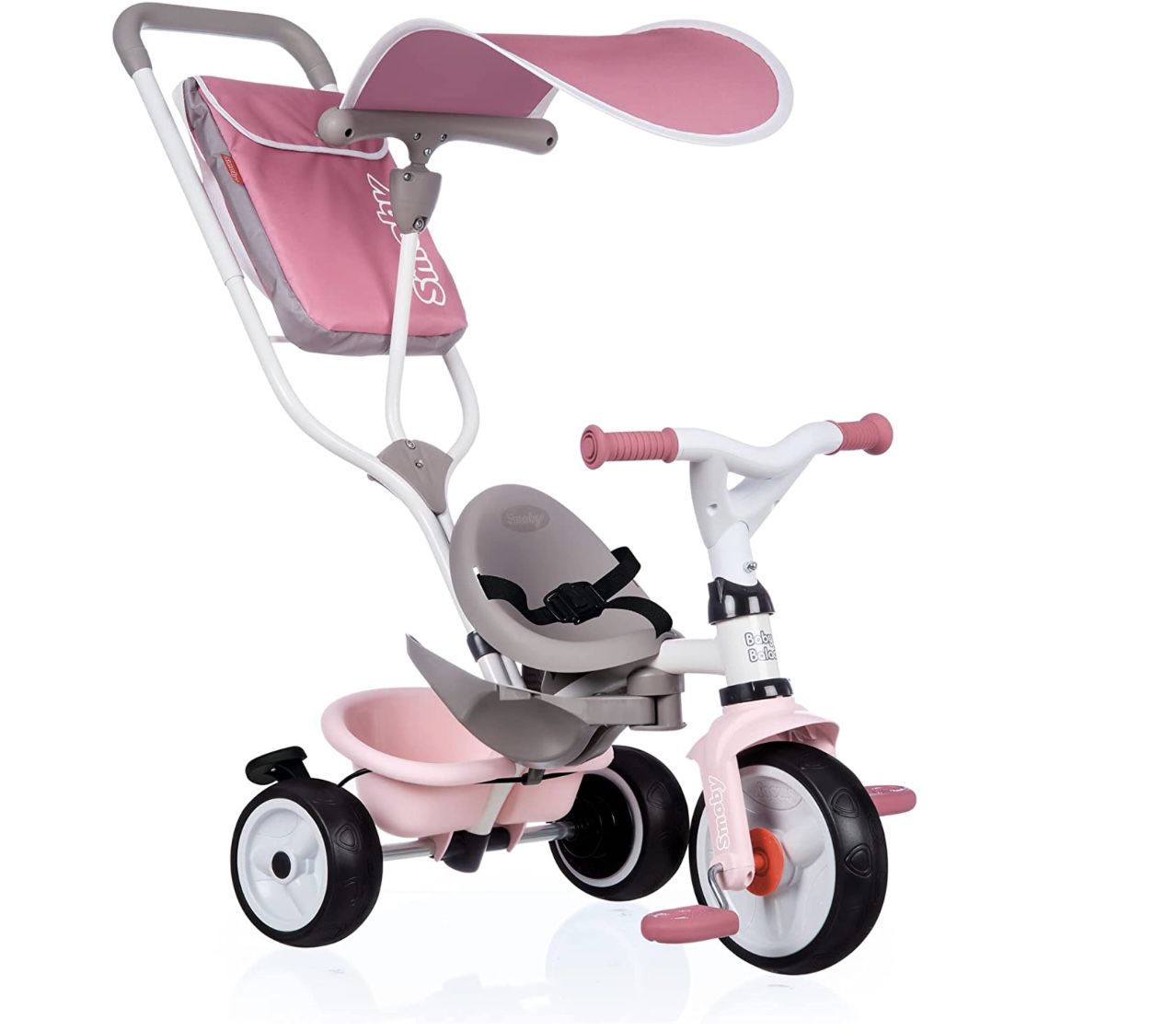 Smoby 741401   Baby Balade   Mitwachsendes Kinderdreirad mit Schubstange für 69,99€ (statt 81€)