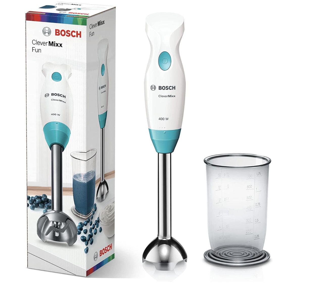 Bosch MSM2410DW   Stabmixer CleverMixx Fun mit 400W für 18,99€ (statt 30€)