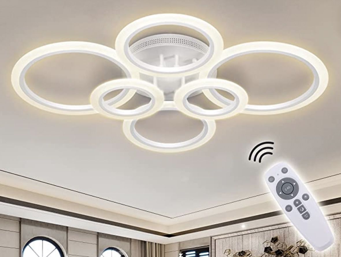 RUYI 6 Ring LED Deckenleuchte (Dimmbar, 72W) für 62,49€ (statt 125€)