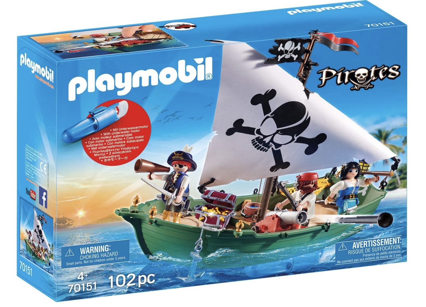 PLAYMOBIL 70151   Pi­ra­ten­schiff für 29,99€ (statt 46€)