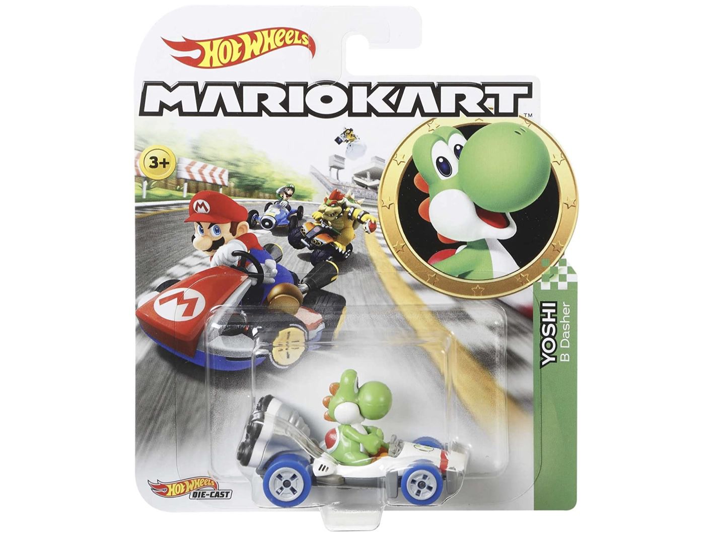 Hot Wheels GBG29   Mario Kart Replica 1:64 Die Cast Yoshi für 6,99€ (statt 13€)