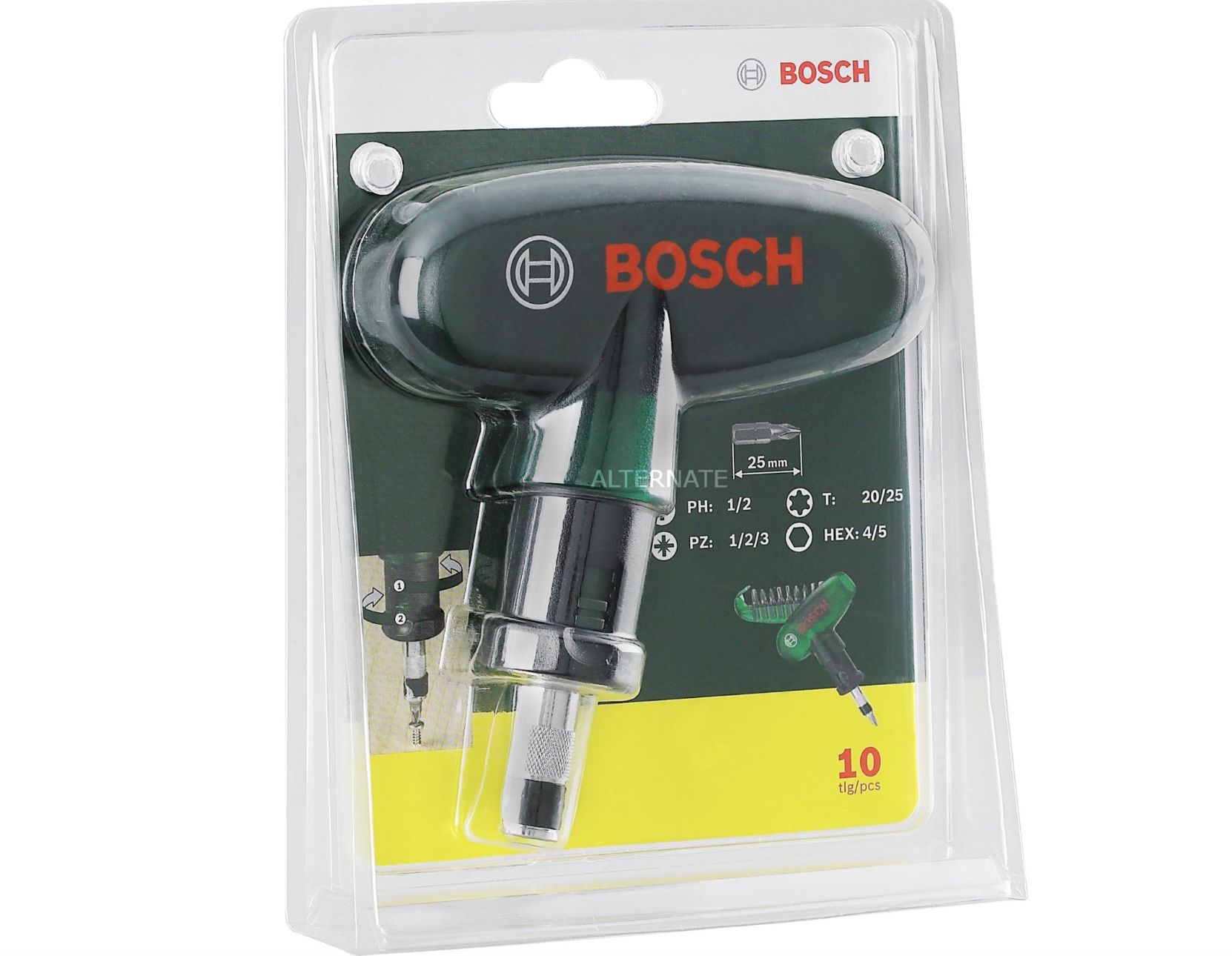 Bosch 10 teiliges Pocket Schrauberbit Set für 9€ (statt 13€)