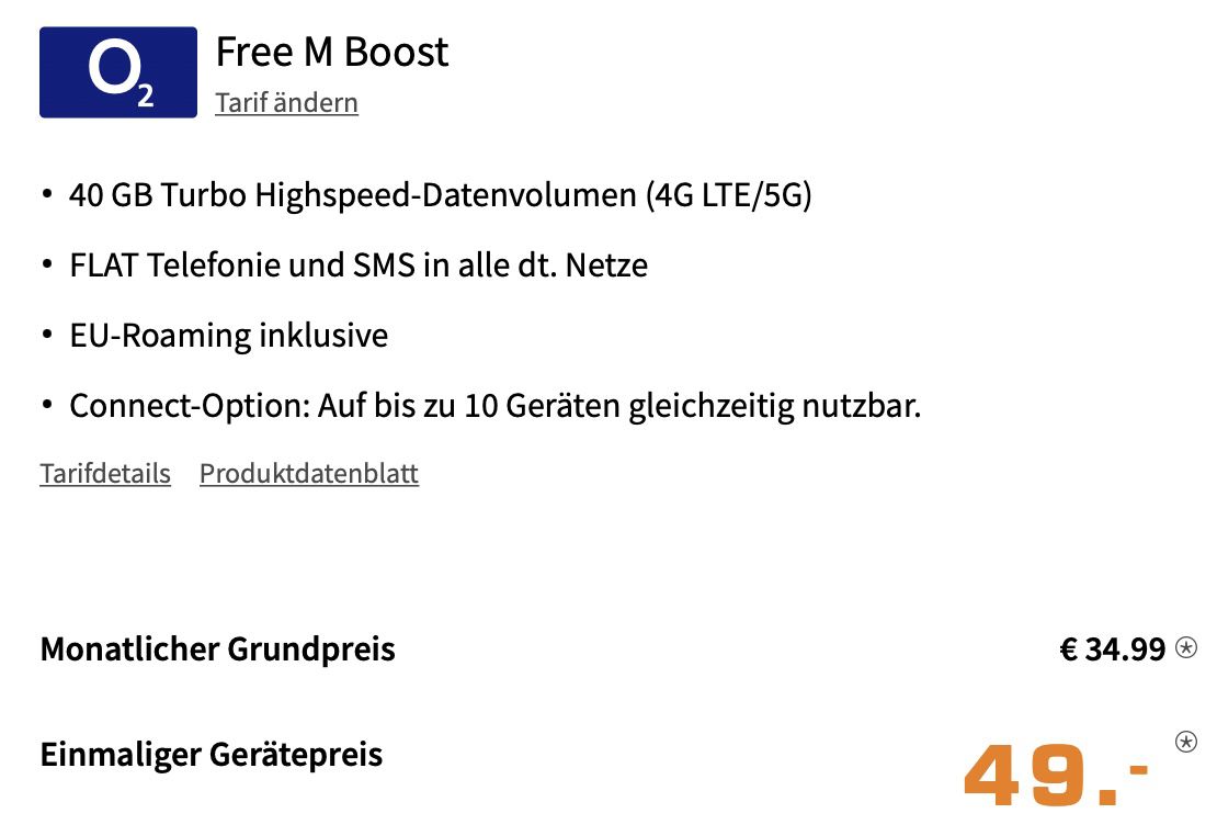 Galaxy Z Flip 4 5G für 49€ + O2 Allnet mit 40GB LTE & 5G für 34,99€ mtl. + bis 720€ Ankaufprämie