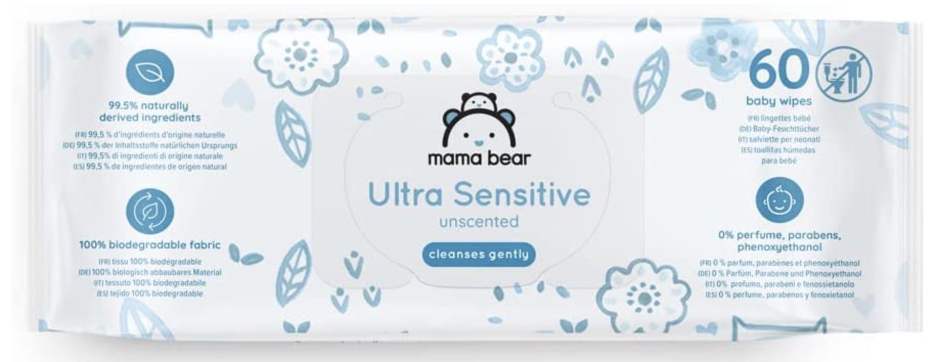 18er Pack Mama Bear Ultra Sensitive Baby Feuchttücher für 12,74€ (statt 25€)