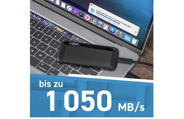 Crucial X8 Portable SSD 1TB für 59,99€ (statt 71€)