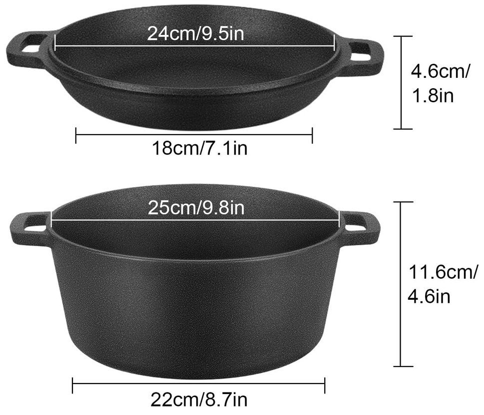 Gifort 4.7l Dutch Oven Gusseisentopf für 31€ (statt 40€)