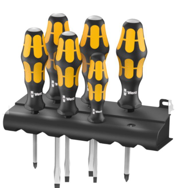 Wera 6 teil. Schlitzschraubendreher  u. Meisselsatz +Rack für 34,99€ (statt 42€)