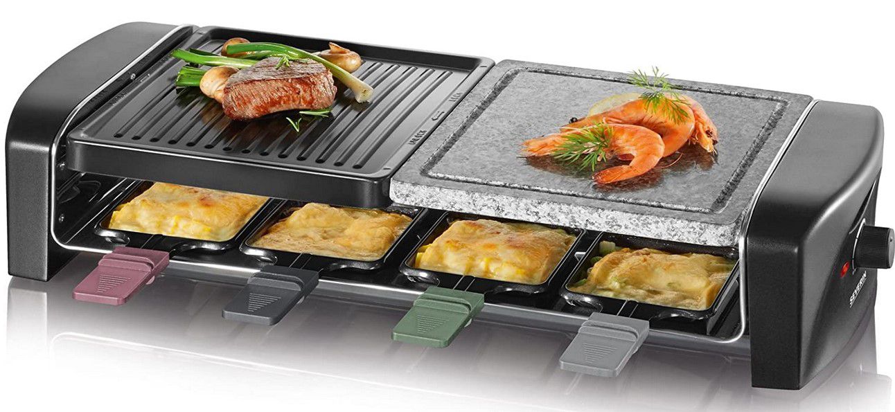 SEVERIN RG 9645 Raclette mit Naturgrillstein bis 8 Personen für 32,94€ (statt 40€)