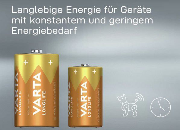 6er Pack VARTA Longlife C Baby Alkaline Batterien ab 3,79€ (statt 5€)