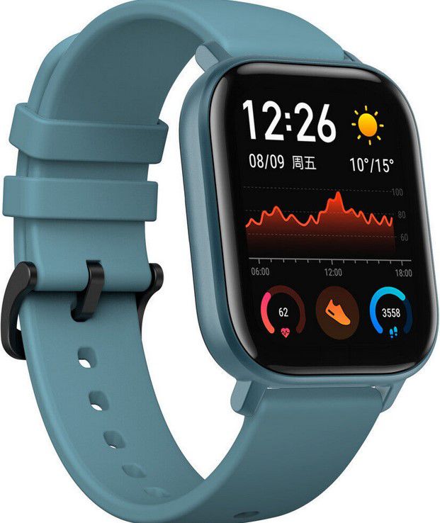 Amazfit GTS blaue smart- und GPS Fitness Uhr für 44,90€ (statt 85€)