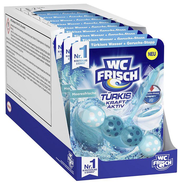10x WC FRISCH Kraft Aktiv Türkisspüler Meeresfrische für 12,49€ (statt 16€)