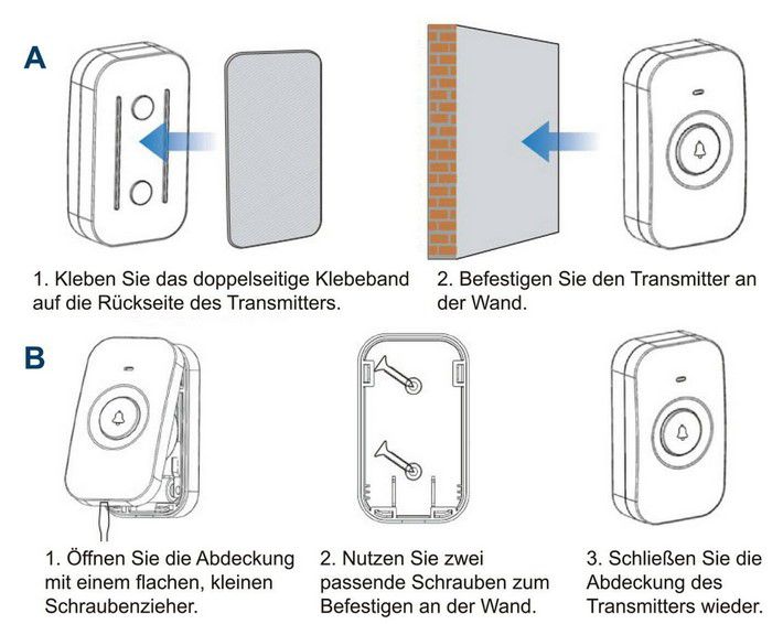 Eaxus 9270 Funkklingel mit 2 Empfängern für 19,99€ (statt 24€)