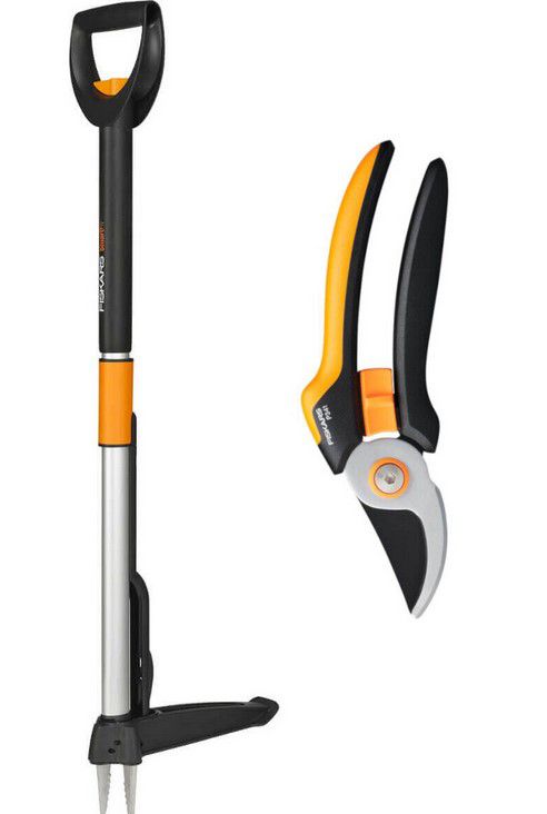 Fiskars Set: Teleskop Unkrautstecher SmartFit + Gartenschere P341 für 44,99€ (statt 53€)