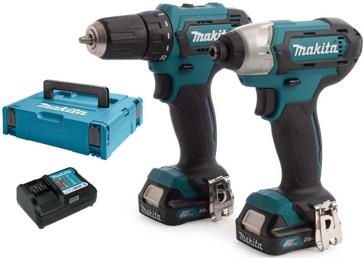 Makita CLX228AJ Set  Akku Bohr + Schlagschrauber + 2 Akkus + Box für 176,90€ (statt 218€)