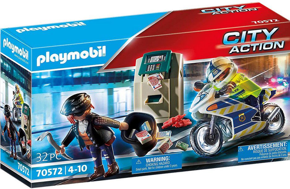 PLAYMOBIL 70572 Polizei Motorrad: Verfolgung des Geldräubers für 10,99€ (statt 15€)