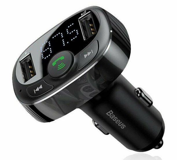 Baseus CCTM 01 Bluetooth Auto UKW Transmitter USB Ladegerät für 8,63€ (statt 19€)