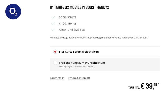 Samsung Galaxy Z Fold4 5G für 99,95€ + o2 Allnet Flat mit 50GB 5G/LTE für 39,99€ mtl.