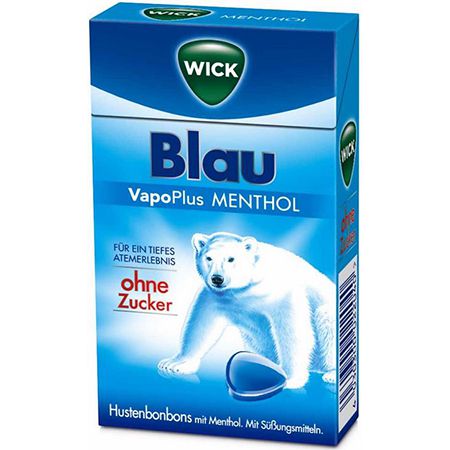20er Pack WICK Blau Hustenbonbons ohne Zucker, 46g ab 14,48€ (statt 19€)   Prime Sparabo