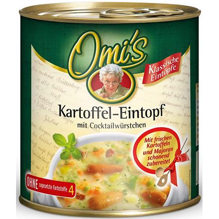 6x Buss Omi’s Kartoffeltopf mit Speck &#038; Würstchen, 800 g ab 12,37€ (statt 18€)