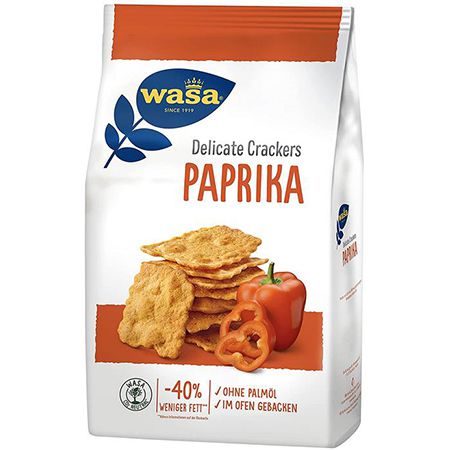 5er Pack Wasa Tasty Snacks Cracker Paprika, 150g ab 7,95€ (statt 10€) &#8211; Prime Sparabo