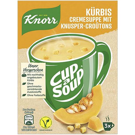 12er Pack Knorr Cup a Soup Kürbis Cremesuppe ab 10,94€ (statt 13€)   Prime Sparabo