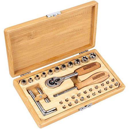 Brüder Mannesmann Werkzeugsatz in Bambuskassette, 41-tlg. für 16,45€ (statt 35€) &#8211; Prime