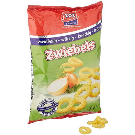 XOX Zwiebelringe Maissnack, 100g ab 0,84€ (statt 1€)   Prime Sparabo