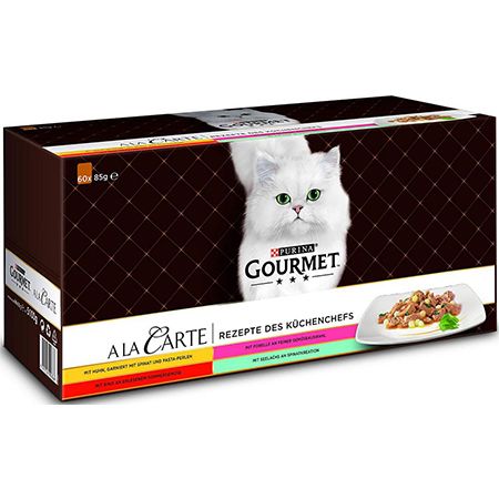 🐈 60er Pack Purina Gourmet A la Carte Nass-Katzenfutter, je 85g ab 24,21€ (statt 33€)