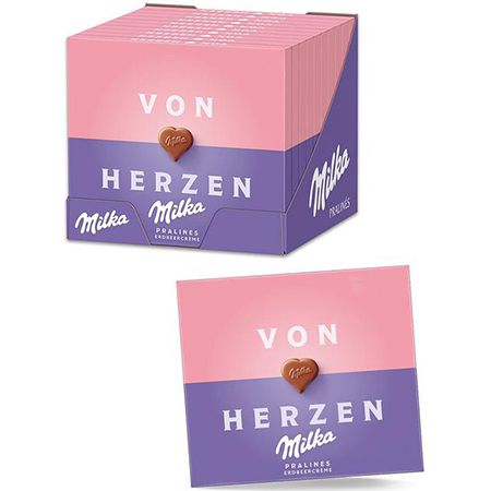 ♥️🍓 10x Milka Von Herzen Pralinés Erdbeer-Crème, 110g ab 17,91€ (statt 31€)