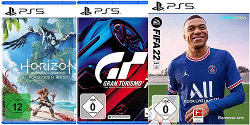 Sony Playstation 5 + Horizon Forbidden West + Gran Turismo 7 + FIFA22 für 699€   Sofort Lieferbar!