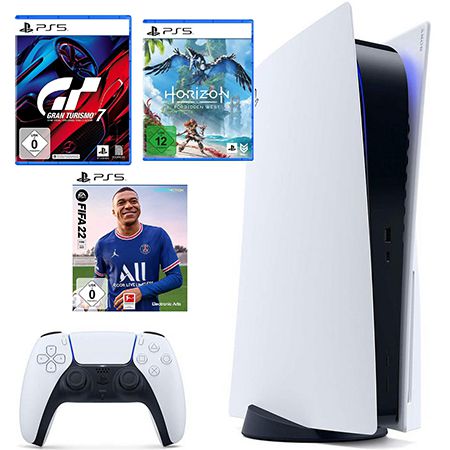 Sony Playstation 5 + Horizon Forbidden West + Gran Turismo 7 + FIFA22 für 699€   Sofort Lieferbar!