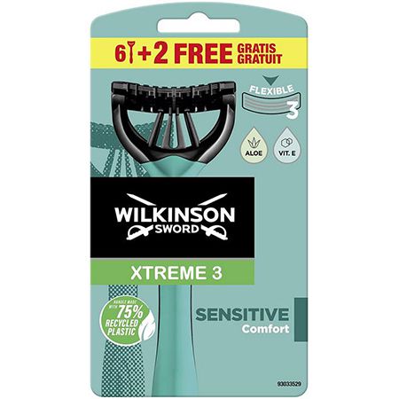 8er Pack Wilkinson Xtreme 3 Pure Sensitive Einwegrasierer ab 3,75€ (statt 9€) &#8211; Prime Sparabo