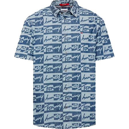 Tommy Jeans Denim Freizeithemd mit Muster für 31,96€ (statt 39€)