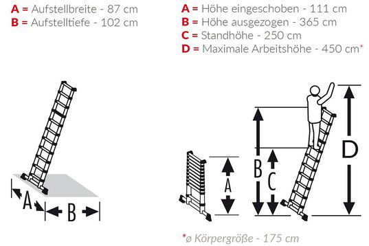 Hailo T80 FlexLine Alu Teleskopleiter mit 13 Sprossen für 178,90€ (statt 228€)