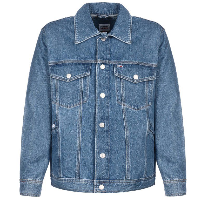 Tommy Jeans Jeansjacke mit Label Details für 69,99€ (statt 78€)