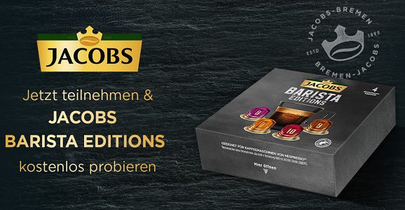 Kostenloses JACOBS Barista Edition Probierset